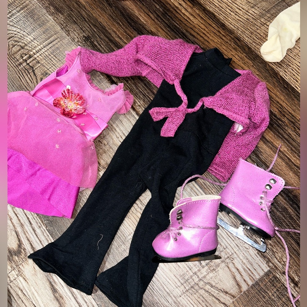 American Girl Doll Ice Skating Set